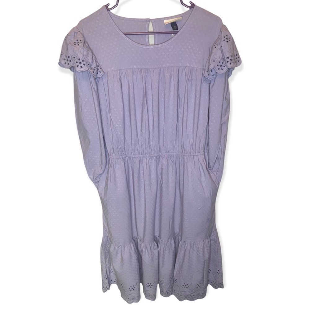 Universal Thread Eyelet Dress
Ruched detail
Ruffle accents
ALine